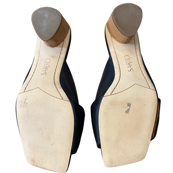 Sarto by Franco Violet Black Heeled Sandals Women’s size 8 - Picture 2 of 4